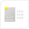 Καλύμμα Μύτης Γραφίδας Αφής Baseus για Apple & Baseus Pencil Λευκό (12 τεμ)