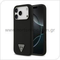 Θήκη Σιλικόνης Guess MagSafe Apple iPhone 17 Pro Max Triangle Logo Μαύρο