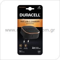 Travel Charger Duracell PD 20W with USB C Output Black
