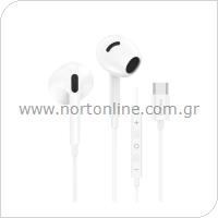 Hands Free Stereo Foneng T66 USB C White