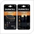 Φορτιστής Ταξιδίου Duracell 12W USB 2.4A + Καλώδιο Kevlar USB C 1m Μαύρο