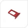 Sim Card Holder Apple iPhone XR Red (OEM)