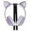 Wireless Stereo Headphones CAT STN-28 with LED & SD Card for Kids Cat Ears Purple