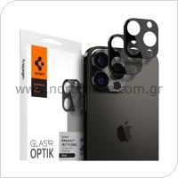 Metal Camera Cover Spigen Glas.tR Optik for Camera Lens Apple iPhone 13 Pro/ 13 Pro Max Black (2 pcs.)