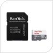 Micro SDHC C10 Memory Card SanDisk Ultra SDSQUNR 100MB/s 64Gb + 1 ADP