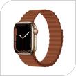 Strap Devia Sport3 Silicone Magnet Apple Watch (42/ 44/ 45/ 49mm) Deluxe Saddle Brown