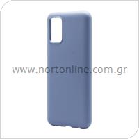 Θήκη Liquid Silicon inos Samsung A037F Galaxy A03s L-Cover Γκρι-Μπλε