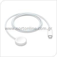 Καλώδιο Φόρτισης Devia EA399 USB C σε Wireless Magnetic Charging Pad για Apple iWatch 1m Kintone Λευκό