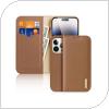Θήκη Δερμάτινη Dux Ducis Hivo RFID Wallet Apple iPhone 15 Pro Καφέ