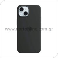 Θήκη Silicon με MagSafe Apple MT0J3 iPhone 15 Μαύρο