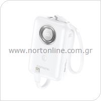 Φορτιστής Ανάγκης Foneng PX105 Mini 22.5W 10000mAh με 2 Ενσωματωμένα Καλώδια Λευκό