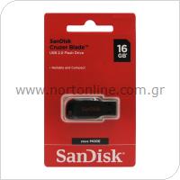 USB Flash Disk SanDisk Cruzer Blade SDCZ50 USB A 16GB Black