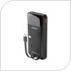 Power Bank Dudao K15Pro 20000mAh PD 22.5W with USB C & Lightning Cables Black