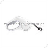 Retractable Dog Leash Petkit Go Free Max up to 30 Kgr 4.5m White-Grey