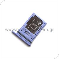 Βάση Κάρτας Sim & SD Samsung A546B Galaxy A54 5G Μωβ (Original)
