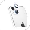 Προστατευτικό Κάλυμμα Αλουμινίου Full Face Devia για Τζαμάκι Κάμερας Apple iPhone 14/ 14 Plus Peak Μπλε (2 τεμ)