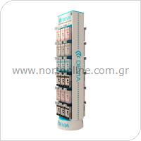 Floor Display Stand Rotatable Devia 40x178cm with 36 Hooks – Free with orders over €500
