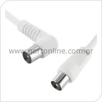 RF Cable M/M 1.5m White (Bulk)