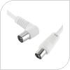 RF Cable M/M 1.5m White (Bulk)