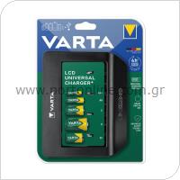 Φορτιστής Μπαταριών Varta Universal έως 5τεμ ΑΑ/ΑΑΑ/C/D/9V Μπαταρίες με Οθόνη LCD & Έξοδο USB