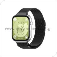 Λουράκι Milanese Huawei Watch Fit 3/ 4/ 4 Pro Μαύρο (Ασυσκεύαστο)
