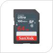 Κάρτα μνήμης SDXC C10 UHS-I SanDisk Ultra 100MB/s 64Gb