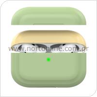 Θήκη Σιλικόνης AhaStyle PT-P2 Apple AirPods Pro DuoTone Φυστικί-Κίτρινο