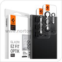 Tempered Glass Spigen Optik.tR EZ-FIT for Camera Lens Samsung S918B Galaxy S23 Ultra 5G Black (2 pcs.)