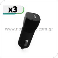 Car Fast Charger inos with USB C Output PD 3.0  20W Black (3 pcs)