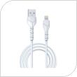 Καλώδιο Σύνδεσης USB 2.0 Devia EC406 V2 USB A σε Lightning 1m Kintone Λευκό