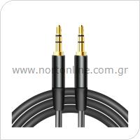 Audio Aux Cable Maxlife 3.5mm/3.5mm 1m Black