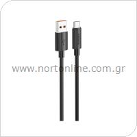 Καλώδιο Σύνδεσης USB 2.0 Foneng XS07 USB A σε USB C 3Α 1.2m Μαύρο
