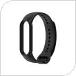Λουράκι Xiaomi Mi Band 4/ Mi Band 5/ Mi Band 6 Μαύρο (Ασυσκεύαστο)