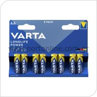 Μπαταρία Alkaline Varta Longlife Power AA LR06 Plastic Free (8 τεμ.)