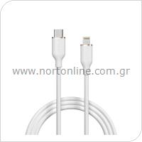USB 2.0 Cable Devia EC631 USB C to Lightning PD 27W 1.2m Jelly White
