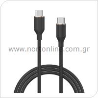 USB 2.0 Cable Devia EC632 USB C to USB C 1,2m Jelly Black