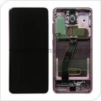 LCD with Touch Screen & Front Cover Samsung G980F Galaxy S20 Cosmic Pink (Original)