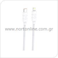 Καλώδιο Σύνδεσης USB 2.0 Foneng XS02 Braided USB C σε Lightning PD 27W 1.2m Λευκό
