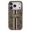 Θήκη PU Guess MagSafe Apple iPhone 17 Pro Hardcase Printed Stripes 4G Καφέ