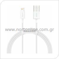 Καλώδιο Σύνδεσης USB 2.0 Baseus Superior Series USB A σε Lightning 2.4A 1.5m Λευκό