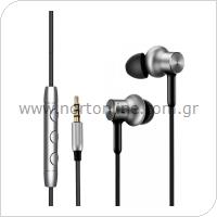 Hands Free Stereo Xiaomi Mi In-Ear Headphones Pro HD 3.5mm QTEJ02JY Ασημί