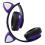 Wireless Stereo Headphones CAT EAR CXT-B39 with LED & SD Card Cat Ears Purple