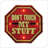 Metal Sign LED Forever Light RETRO Don't Touch Red-Gold