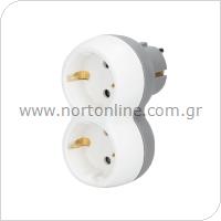 Power Adapter GSC 2 Way White-Grey