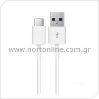 USB 2.0 Cable Samsung EP-DG970BWE USB A to USB C 1m White (Bulk)