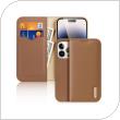 Θήκη Δερμάτινη Dux Ducis Hivo RFID Wallet Apple iPhone 15 Pro Max Καφέ
