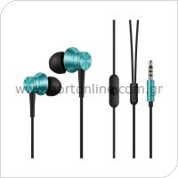 Hands Free Stereo Xiaomi 1More Headphones Piston Fit 3.5mm E1009 Blue