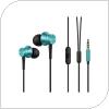 Hands Free Stereo Xiaomi 1More Headphones Piston Fit 3.5mm E1009 Blue