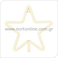 Neon LED Forever Light FLNE22 CHRISTMAS PENTASTAR (USB/Μπαταρίας & On/Off) Θερμό Λευκό