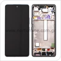 LCD with Touch Screen & Front Cover Samsung A536B Galaxy A53 5G Black (Original)